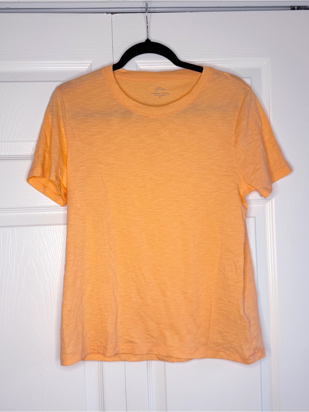 J. Crew Vintage Cotton Light Orange Coral Short Sleeve Crewneck Tee